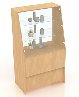 Большая витрина со стеклянными полками Высота: 1500 мм Ширина: 850 мм Цвет: бук