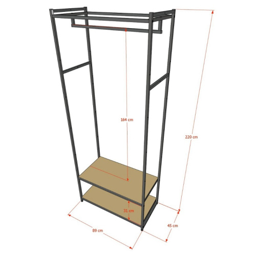 Стеллаж для магазина с полкой цвета дуб сонома A2290-09(ч/дс) фото 3 Стеллаж для магазина с полкой цвета дуб сонома A2290-09(ч/дс) фото 3