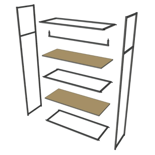 Стеллаж для магазина с черной полкой A22120-07(ч/ч) фото 5