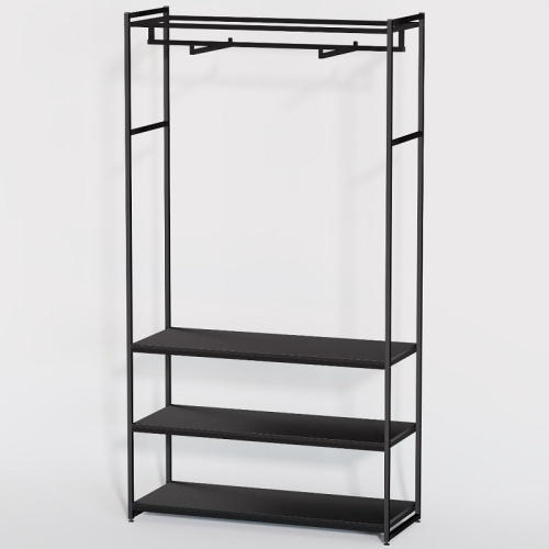 Стеллаж для магазина с черной полкой A22120-10(ч/ч) фото 2 Стеллаж для магазина с черной полкой A22120-10(ч/ч) фото 2