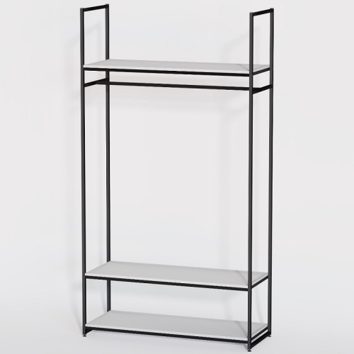 Стеллаж для магазина с белой полкой A22120-14(ч/б) фото 2 Стеллаж для магазина с белой полкой A22120-14(ч/б) фото 2