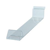 Полка из оргстекла для обуви наклонная, с ценником, (опора мысок) OL-510