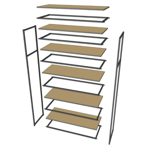 Стеллаж для магазина с черной полкой A22120-20(ч/ч) фото 4 Стеллаж для магазина с черной полкой A22120-20(ч/ч) фото 4