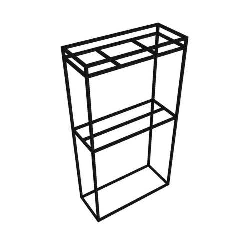 Металлический стеллаж неразборный, цвет черный СТМ-5-Л