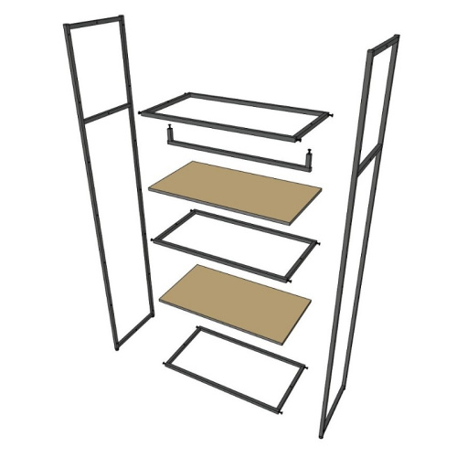 Стеллаж для магазина с полкой цвета дуб сонома A2290-07(ч/дс) фото 8 Стеллаж для магазина с полкой цвета дуб сонома A2290-07(ч/дс) фото 8