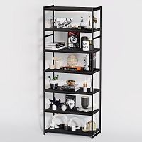 Стеллаж для магазина с черной полкой A2290-21(ч/ч)