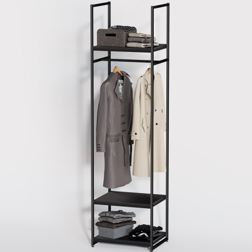 Стеллаж для магазина с черной полкой A2260-14(ч/ч)