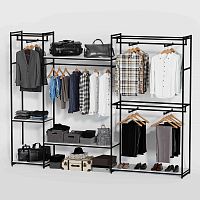 Стеллаж для магазина с белой полкой K2208(ч/б)