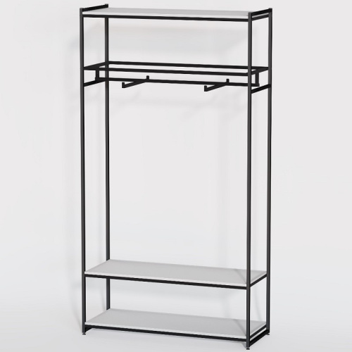 Стеллаж для магазина с белой полкой A22120-08(ч/б) фото 2 Стеллаж для магазина с белой полкой A22120-08(ч/б) фото 2