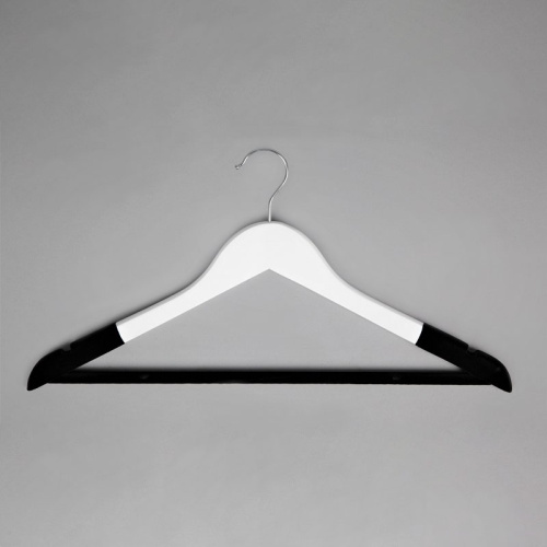 Плечики деревянные флокированные C30NF(бел/черн) Плечики деревянные флокированные C30NF(бел/черн)