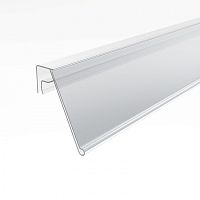 Ценникодержатель для корзин Длина: 1000 мм Высота: 39 мм Цвет: прозрачный