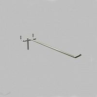 Крючок для перфорации одинарный Длина: 300 мм Диаметр прутка: 5 мм Шаг: 25/50 мм Цвет: хром