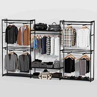 Стеллаж для магазина с черной полкой K2211(ч/ч)