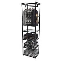 Стеллаж для магазина с полкой из стекла AС2260-19(черн)