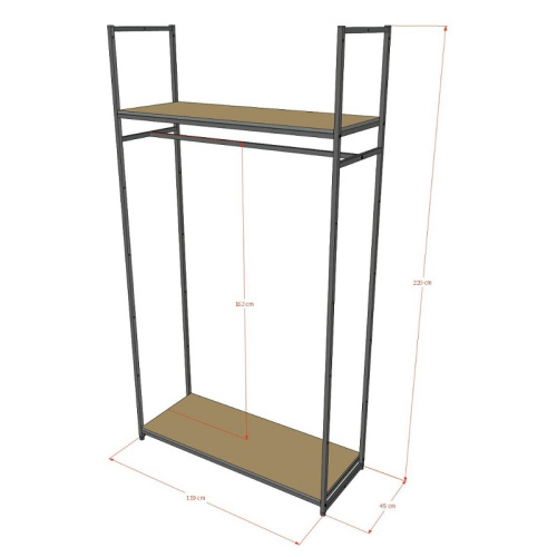 Стеллаж с полкой ЛДСП цвета дуб сонома A22120-02(ч/дс) фото 3 Стеллаж с полкой ЛДСП цвета дуб сонома A22120-02(ч/дс) фото 3