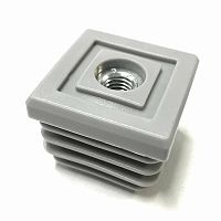 Втулка для квадратной трубы, резьба М10, серый TPQ03(сер)