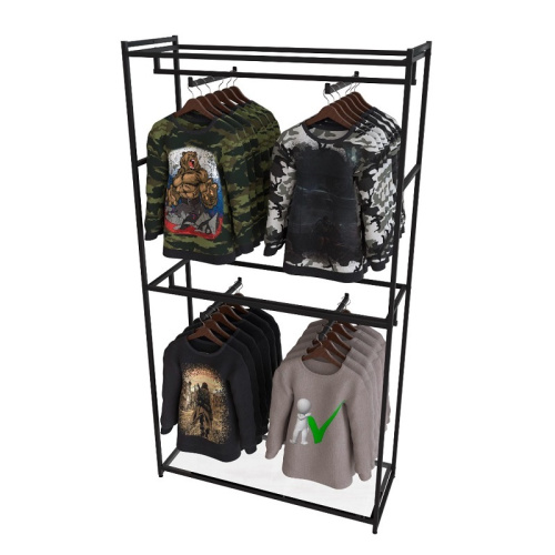 Стеллаж для магазина с полкой из стекла AС22120-03(черн)