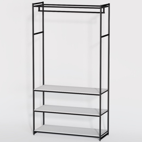 Стеллаж для магазина с белой полкой A22120-11(ч/б) фото 2 Стеллаж для магазина с белой полкой A22120-11(ч/б) фото 2