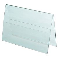 Подставка пластиковая ценникодержатель горизонтальный двухсторонний, 100х95мм OL-122/100x100