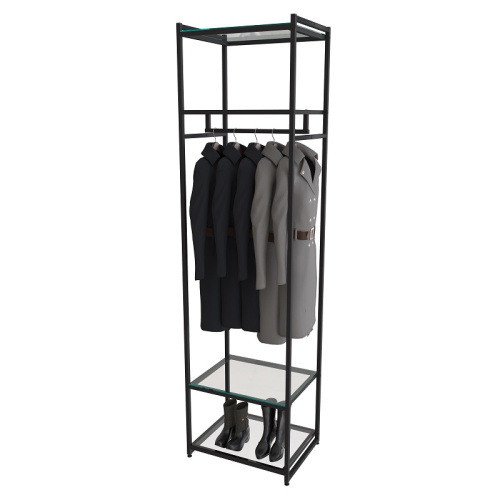 Стеллаж для магазина с полкой из стекла AС2260-13(черн)