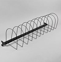 Кронштейн для шапок, 11 крючков, черный муар GLS006/900-Л