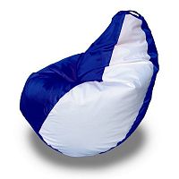 Кресло - мешок Груша оксфорд Сине-белое