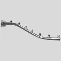 Кронштейн 350 мм, 7 шариков, хром, для крепления к стене 8501А