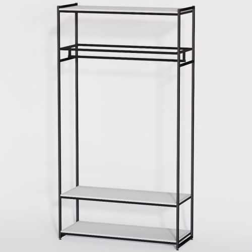 Стеллаж для магазина с белой полкой A22120-13(ч/б) фото 2