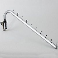 Кронштейн 480мм, 10 штырьков, хром, для крепления к стене 8004