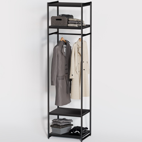 Стеллаж для магазина с черной полкой A2260-15(ч/ч) Стеллаж для магазина с черной полкой A2260-15(ч/ч)