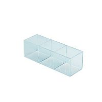 Короб из оргстекла с тремя ячейками OL-681/3