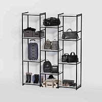 Стеллаж для магазина с белой полкой K2220(ч/б)