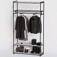 Стеллаж для магазина с белой полкой A22120-08(ч/б)