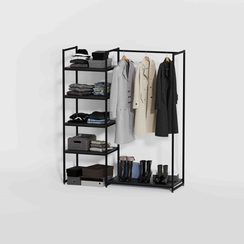 Стеллаж для магазина с черной полкой K1701(ч/ч) Стеллаж для магазина с черной полкой K1701(ч/ч)