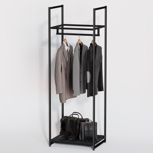 Стеллаж для магазина с черной полкой A1760-03(ч/ч) Стеллаж для магазина с черной полкой A1760-03(ч/ч)