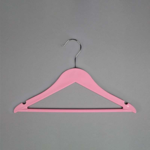 Вешалка-плечики для детской одежды, розовая В-219(роз)
