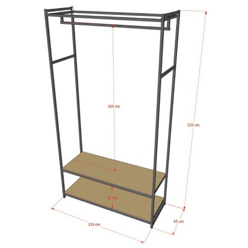 Стеллаж для магазина с полкой цвета дуб сонома A22120-09(ч/дс) фото 3 Стеллаж для магазина с полкой цвета дуб сонома A22120-09(ч/дс) фото 3