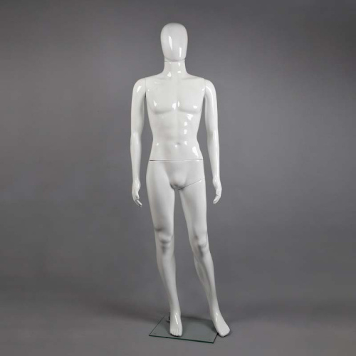 Манекен мужской для одежды, безликий MAM-2(бел гл)