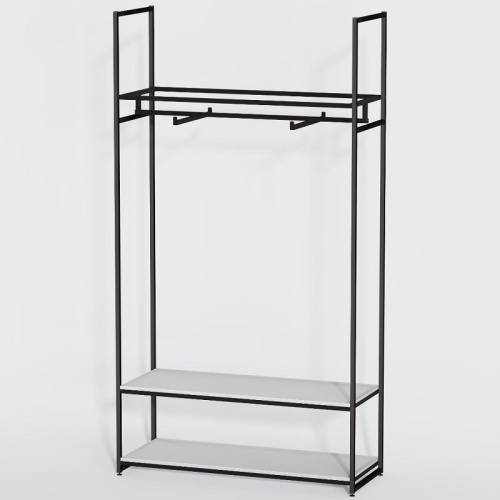 Стеллаж для магазина с белой полкой A22120-06(ч/б) фото 2 Стеллаж для магазина с белой полкой A22120-06(ч/б) фото 2