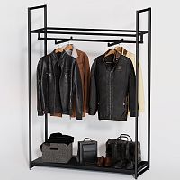 Стеллаж для магазина с черной полкой A17120-01(ч/ч)