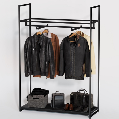 Стеллаж для магазина с черной полкой A17120-01(ч/ч)