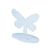 Подставка пластиковая под серьги в виде бабочки, настольная, 100х100мм OL-760.1