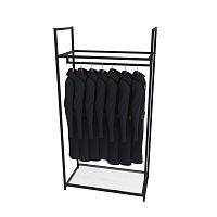 Стеллаж для магазина с полкой из стекла AС1790-03(черн)