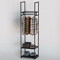 Стеллаж для магазина с черной полкой A2260-07(ч/ч)