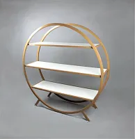 Стеллаж неразборный круг с полками СТ-401-Л(черн/черн)