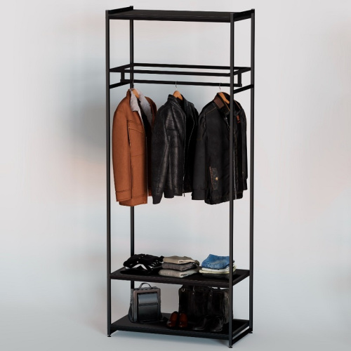 Стеллаж для магазина с черной полкой A2290-13(ч/ч)