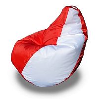 Кресло - мешок Груша оксфорд Красно-белое