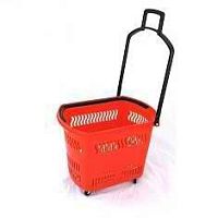 Корзина-тележка на 4-х колесах пластиковая KTO-PBT45