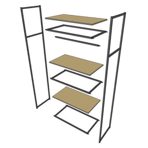 Стеллаж для магазина с полкой из стекла AC2290-14(черн) фото 4
