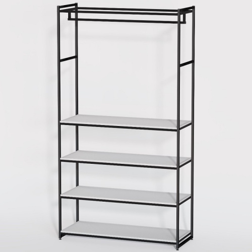 Стеллаж для магазина с белой полкой A22120-19(ч/б) фото 2 Стеллаж для магазина с белой полкой A22120-19(ч/б) фото 2